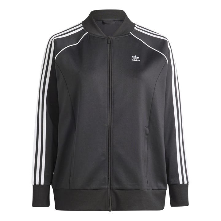 Adidas Originals Women's Black Adidas Signature Three Stripe Track Top in Size 24, Sports Direct