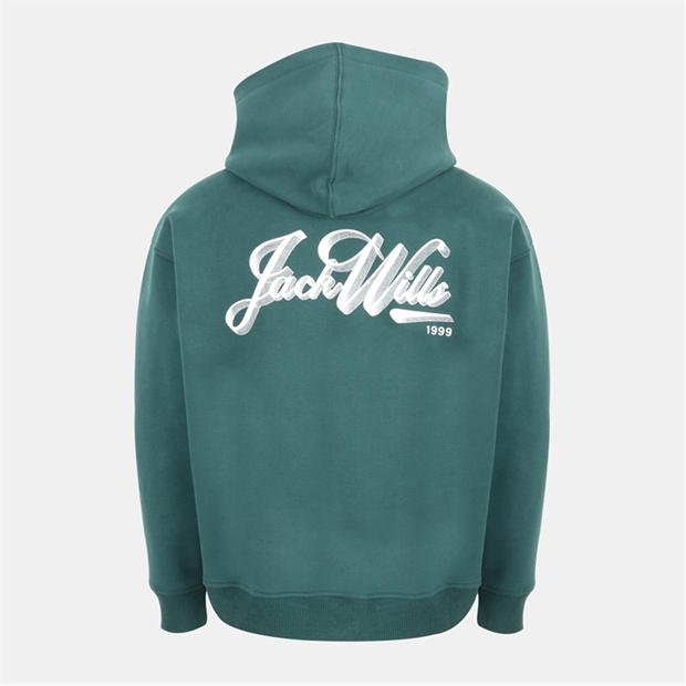 Green/White - Jack Wills - Women's JW Script Hoodie