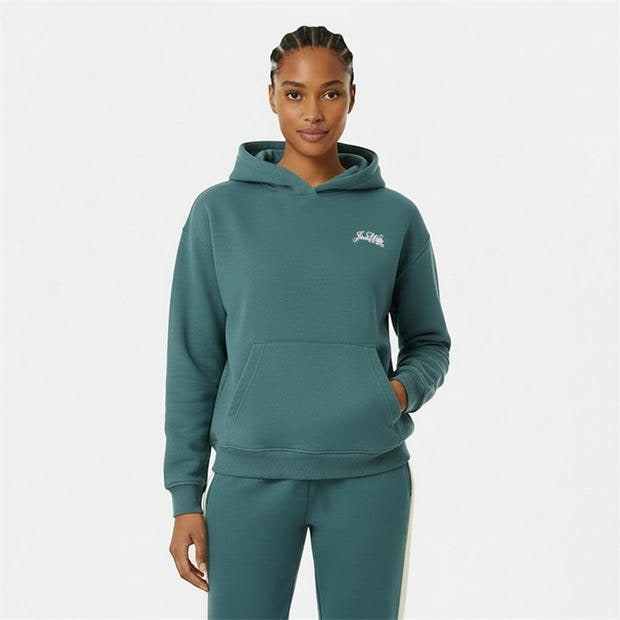 Green/White - Jack Wills - Women's JW Script Hoodie