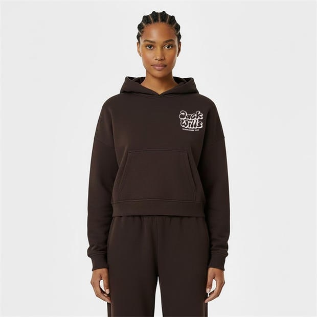 Chocolate - Jack Wills - Women's JW Bubble Hoodie