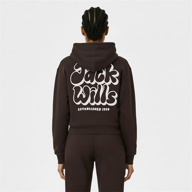 Chocolate - Jack Wills - Women's JW Bubble Hoodie
