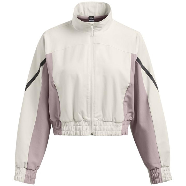 Under Armour Women's White Unstoppable Cropped Tracksuit Top in Size 14, Sports Direct