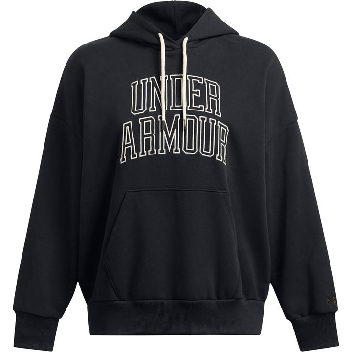 Under Armour Women's Black Icon Heavyweight Oversized Hoodie in Size 8, Sports Direct