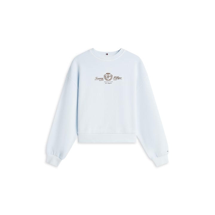 Tommy Hilfiger Women's Blue Crew Sweatshirt in Size 10, Sports Direct