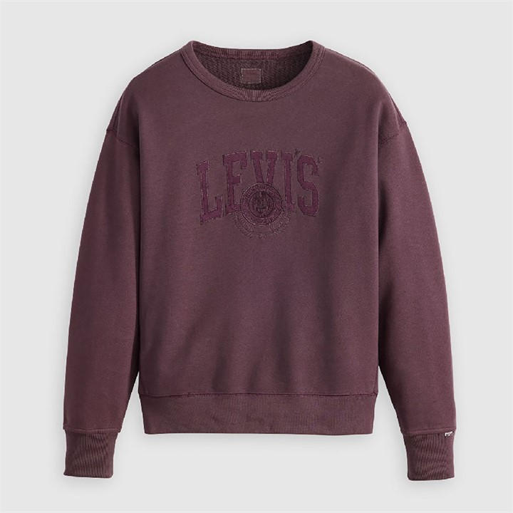 Levis Women's Purple Graphic Crew Sweatshirt in Size 8, Sports Direct