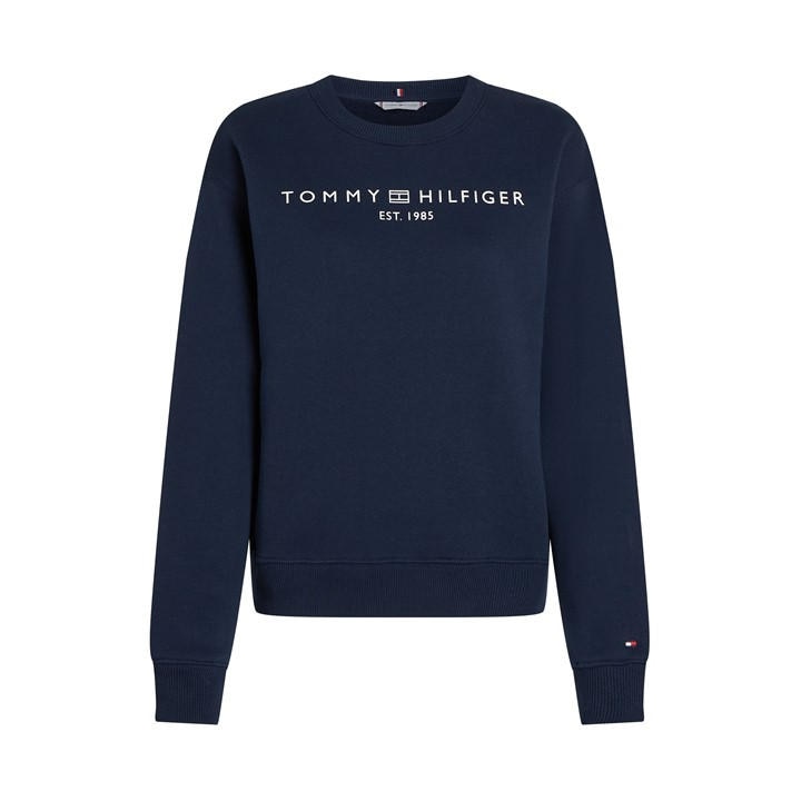 Tommy Hilfiger Women's Blue Pullover Sweatshirt in Size 8, Sports Direct