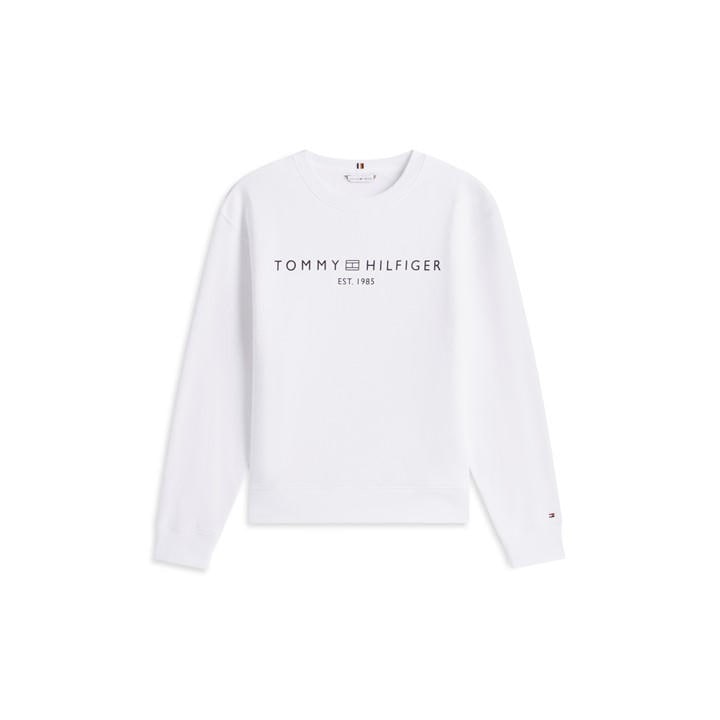 Tommy Hilfiger Women's White Pullover Sweatshirt in Size 16, Sports Direct
