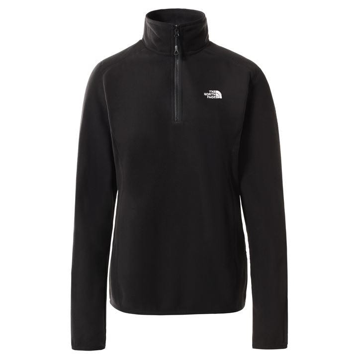 The North Face Women's Black 100 Glacier 1/4 Zip Fleece in Size 16, Sports Direct