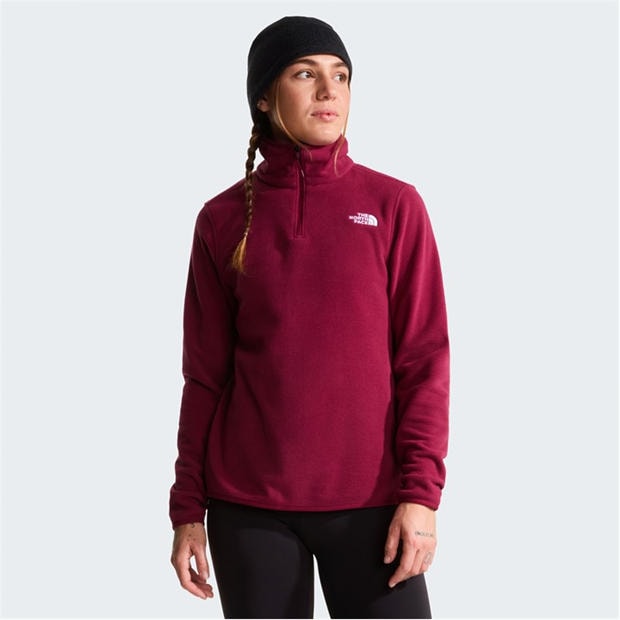 Burgundy Crush - The North Face - 100 Glacier 1/4 Zip Fleece Womens