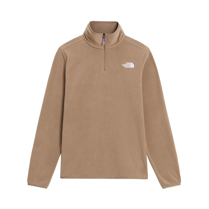 The North Face Women's Beige 100 Glacier 1/4 Zip Fleece in Size 10, Sports Direct