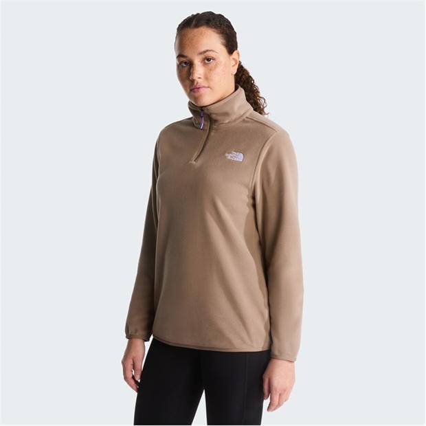 Garnet - The North Face - 100 Glacier 1/4 Zip Fleece Womens