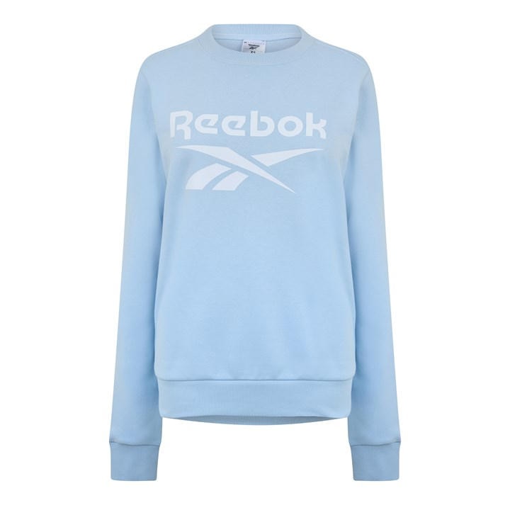 Reebok Women's Blue Fleece Crew Sweatshirt in Size 4, Sports Direct