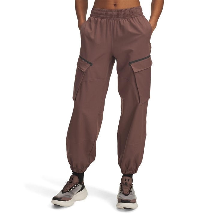 Under Armour Women's Brown Unstoppable Closed Hem Jersey Joggers in Size 14, Sports Direct