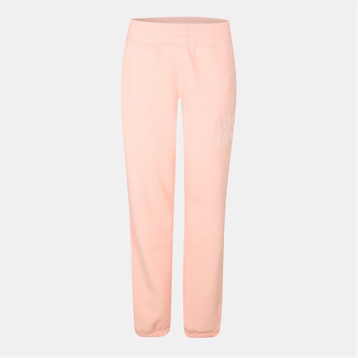 Dkny Women's Orange Logo Closed Cuff Fleece Joggers in Size 14, Sports Direct
