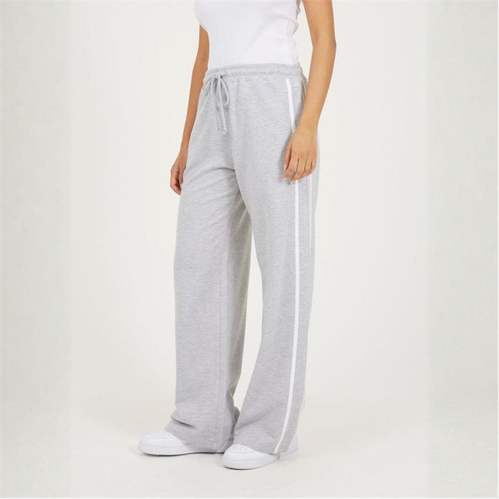Brave Soul Women's Grey Bs Wide Leg Jogger With Side Stripe Detail in Size 14, Sports Direct