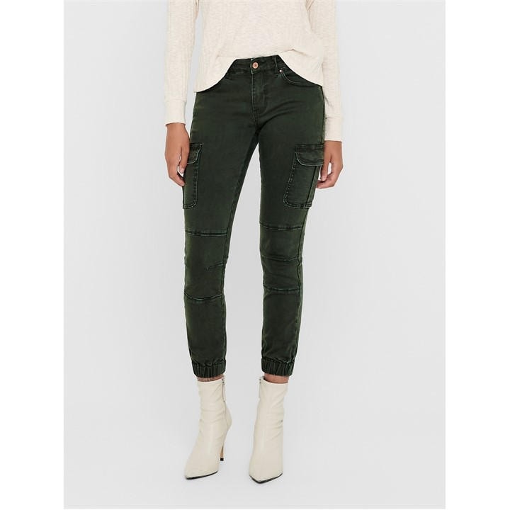 Only Women's Green Cargo Trousers in Size 30 S, Sports Direct