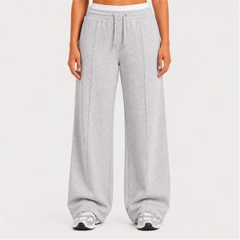 I Saw It First - Contrast Waistband Wide Leg Jogger