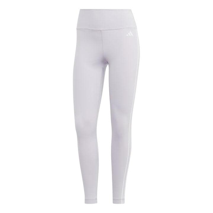 Adidas Women' Grey Train Essentials 3 Stripe Leggings in Size S, Sports Direct