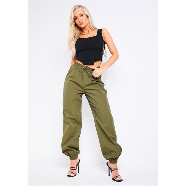 Missy Empire Women's Green Cuff Toggle Cargo Trouser in Size 6, Sports Direct