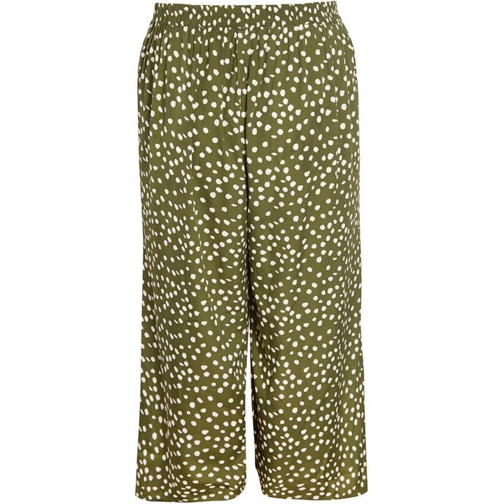 Wednesday Girls Women's Green Wednesday Print Wide Leg Trouser, Sports Direct