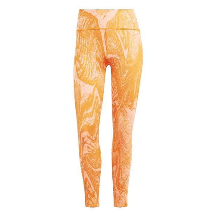 Adidas Women's Orange 7/8 Leggings in Size 2XS, Sports Direct