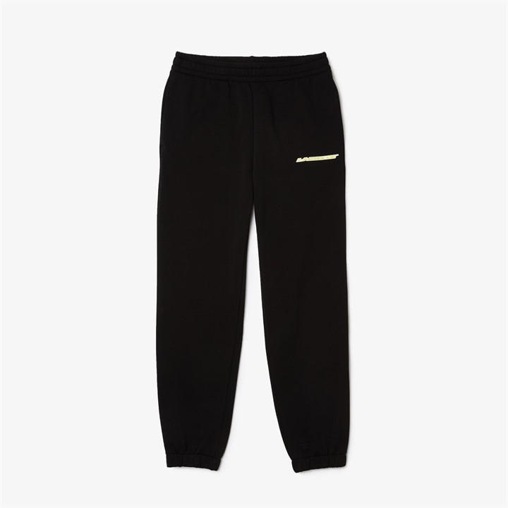 Lacoste Women's Black Closed Hem Woven Tracksuit Joggers in Size 4, Sports Direct