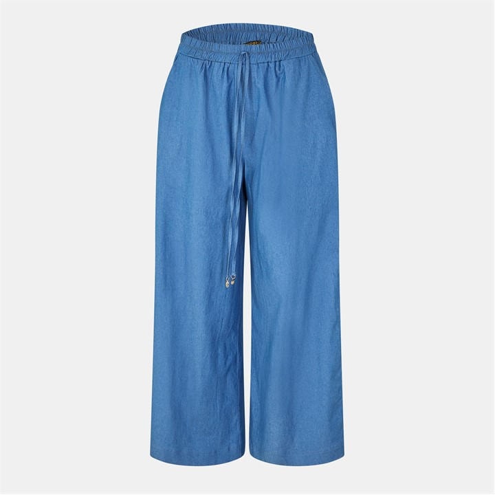 Biba Women's Blue Wide Leg Trousers in Size 12, Sports Direct