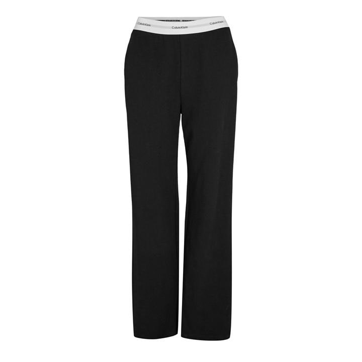 Calvin Klein Women's Black Open Hem Jersey Joggers in Size 10, Sports Direct