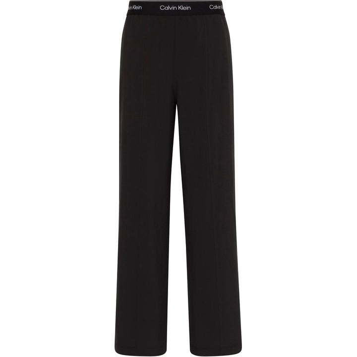 Calvin Klein Women's Black Open Cuff Fleece Relaxed Fit Joggers in Size 14, Sports Direct