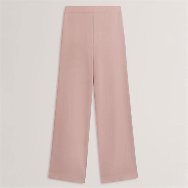 Ted Baker Women's Pink Piping Detail Pull-On Wide Leg Trousers in Size 8, Sports Direct