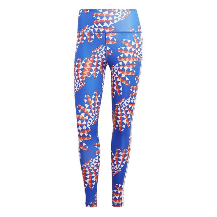 Adidas Women's Blue Farm Leggings in Size 2XS, Sports Direct