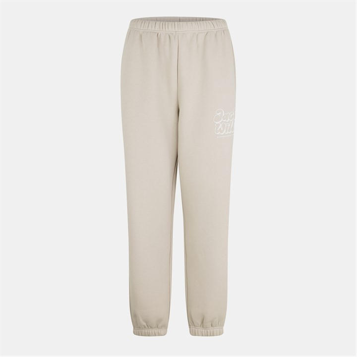 Jack Wills Women's Cream Closed Hem Fleece Joggers in Size 14, Sports Direct