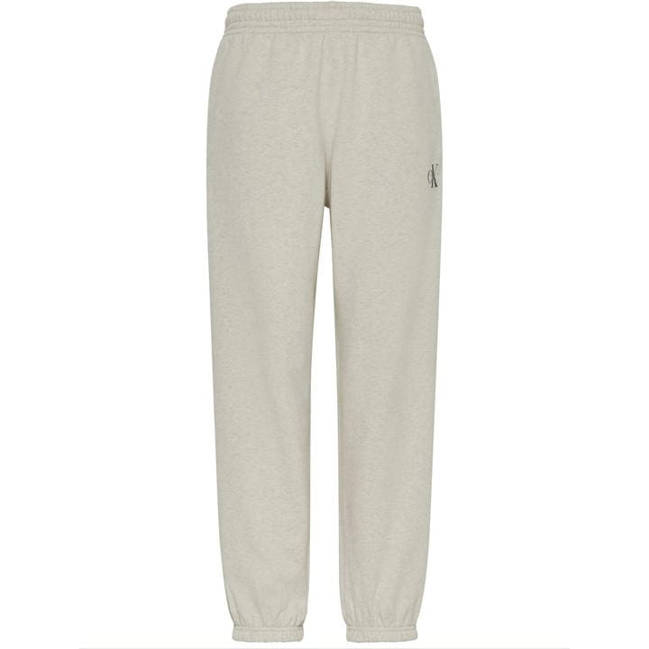 Calvin Klein Jeans Women's Cream Ckj Mono Closed Hem Fleece Joggers in Size 12, Sports Direct