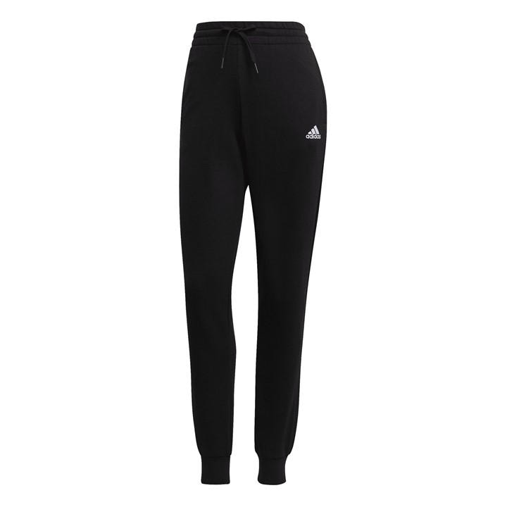Adidas Women's Black Linear Slim Fit Cotton Joggers in Size XS, Sports Direct