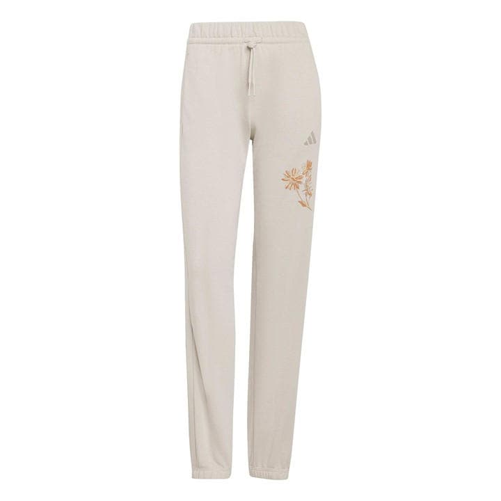 Adidas Women's White Closed Hem Fleece Joggers in Size XL, Sports Direct