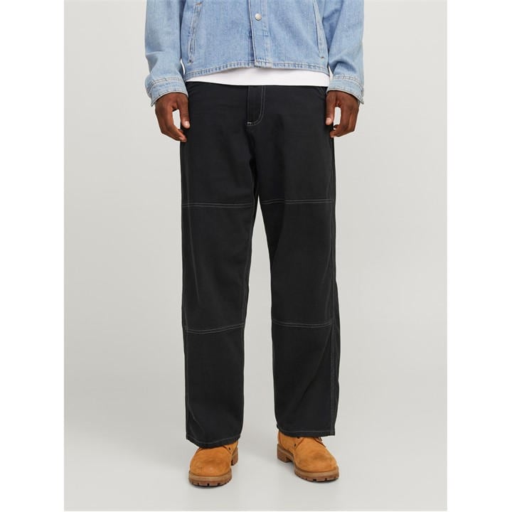 Jack And Jones Men's Black Owen Wide Leg Trouser in Size 32 S, Sports Direct