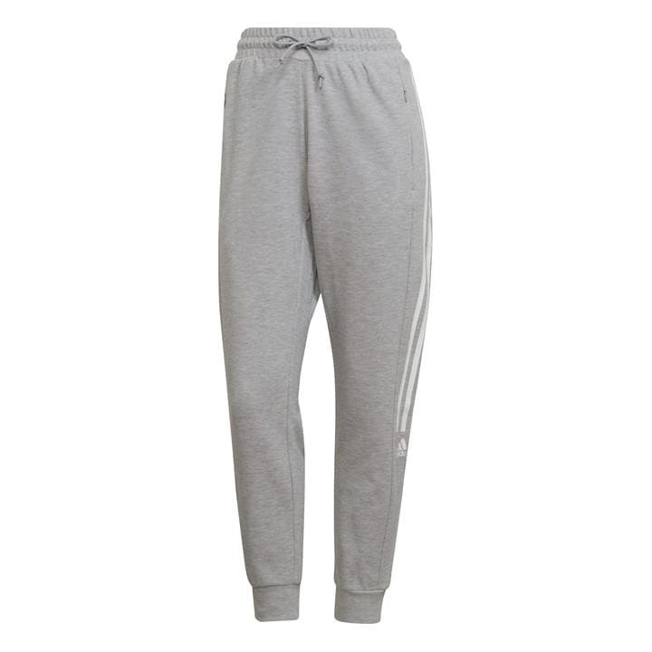 Adidas Women' Grey Closed Hem Fleece Joggers in Size S, Sports Direct