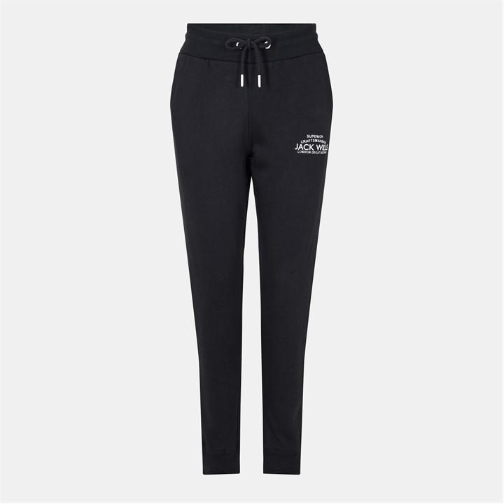 Jack Wills Women's Black Hunston Joggers in Size 16, Sports Direct