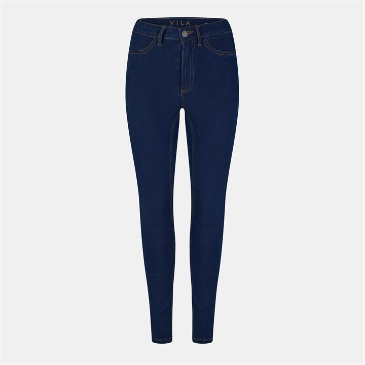 Vila Women's Blue Regular Jeggings in Size 8, Sports Direct