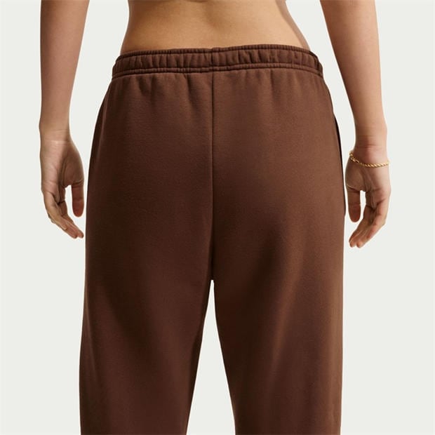 Chocolate Brown - Nike - Sportswear Phoenix Fleece Women's High-Waisted Wide-Leg Sweatpants