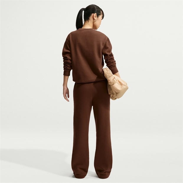 Chocolate Brown - Nike - Sportswear Phoenix Fleece Women's High-Waisted Wide-Leg Sweatpants