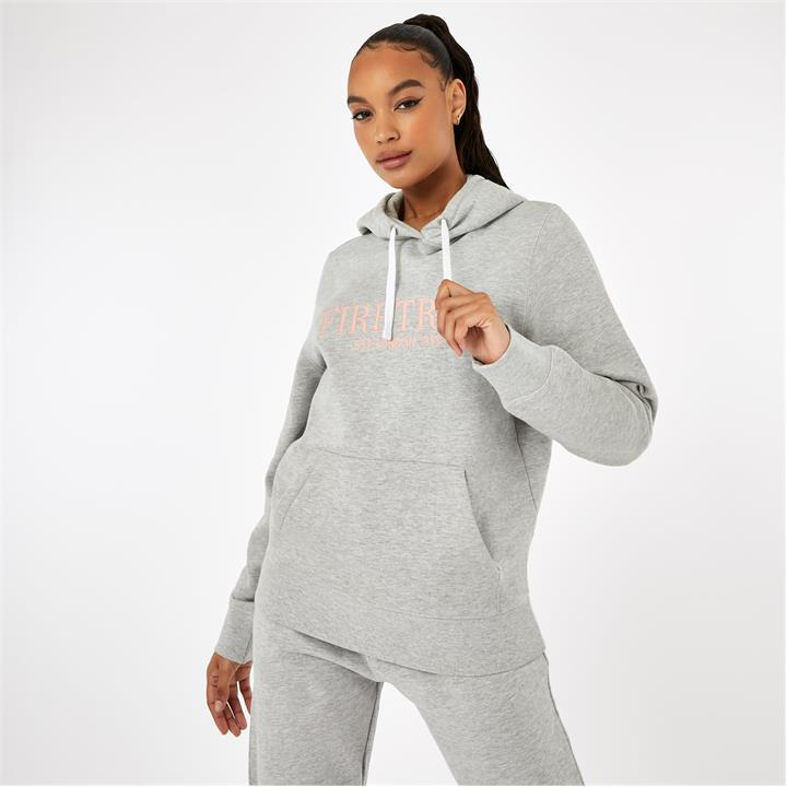 Firetrap Women's Grey Large Logo Hoodie in Size 10, Sports Direct
