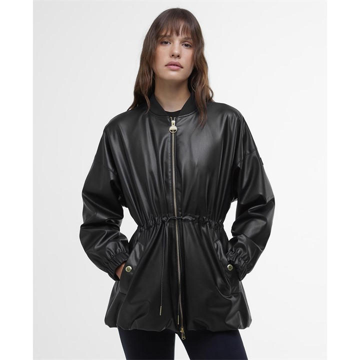 International  Women's  Riley Leather Long Sleeve Parka, Football by Barbour  in Size 14, Sports Direct