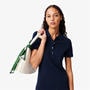 NAVY BLUE - Lacoste - Slim Fit Stretch Piqué Polo Dress