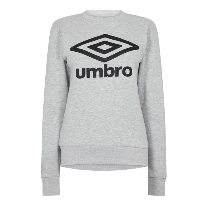 Umbro Women's Grey Diamond Logo Crew Sweatshirt in Size 8, Sports Direct