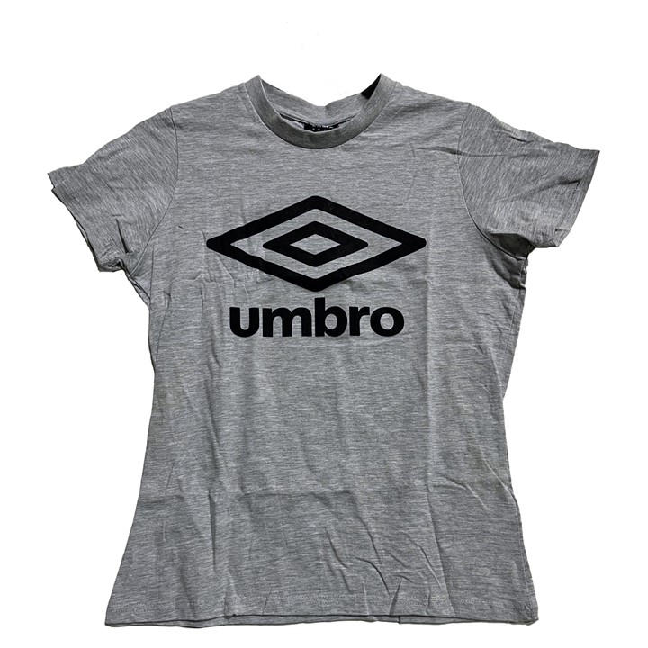 Umbro Women's Grey Diamond Logo Regular Fit T-Shirt in Size 10, Sports Direct