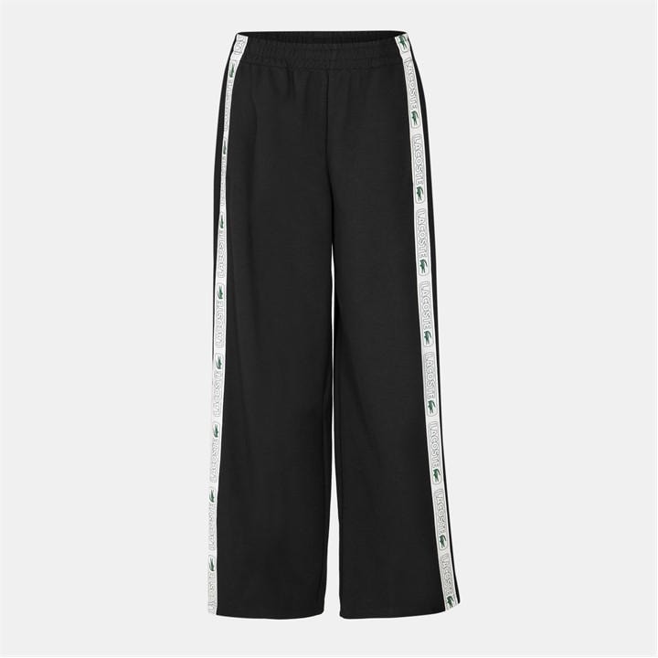 Lacoste Women's Black Tape Jogging Bottoms in Size 12, Sports Direct