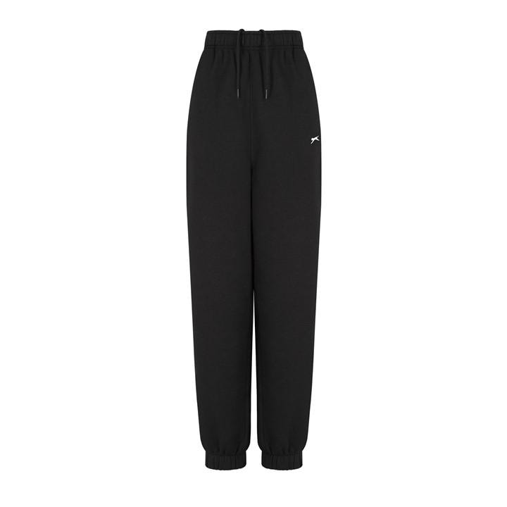 Slazenger Women's Black Closed Hem Fleece Pants in Size 14, Sports Direct