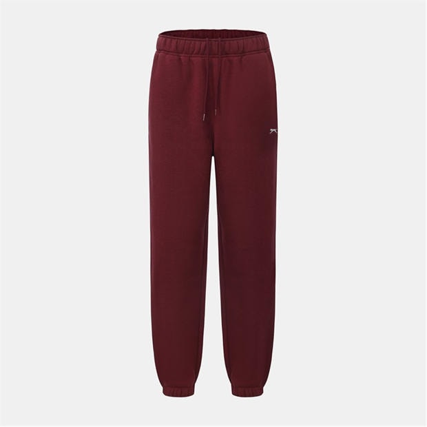 Burgundy - Slazenger - Closed Hem Fleece Pants Womens
