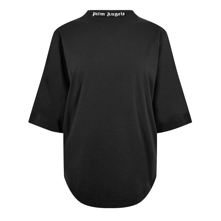 Palm Angels Women's Black Back Logo T-Shirt in Size 10, Sports Direct